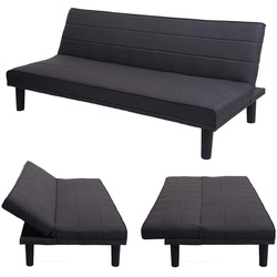 Schlafsofa MCW-J17, Couch Klappsofa Gästebett Bettsofa, Schlaffunktion Stoff/Textil 165cm ~ anthrazit-grau