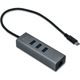 iTEC i-tec USB 3.0 Metal HUB 3 Port mit Gigabit LAN Adapter