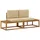 vidaXL Outdoor End Sofa 2 Stück Loungesofa beige