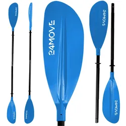 24MOVE® Doppelpaddel LAGO Aluminium Paddel, Stand-Up Paddling, Paddel für Kajak, 220 cm, verstellbar