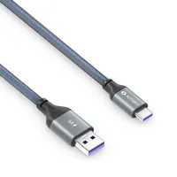 Sonero Sonero® USB-C auf USB-A Ladekabel, - USB 2.0, 5V/5A, grau/blau, 2,00m