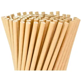 Wisefood Strohhalme Papier 15 cm Ø 8 100 St. Braun