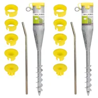 GAH Alberts Alberts grau feuerverzinkt B:6,5cm T:6,5cm, Stahl, Bodenanker,