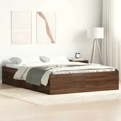 Bettgestell Braun Eichen-Optik 150x200 cm