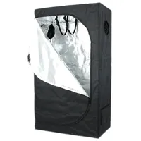 Growzelt 90x50x160 cm, schwarz, Grow Box, Pflanzenzelt zur Anzucht