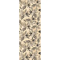 Queence Vinyltapete Blätterwerk 90x300 cm 1 St beige