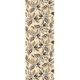 Queence Vinyltapete Blätterwerk 90x300 cm 1 St beige