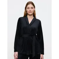 Triumph Sensual Velour Robe Top Schwarz L