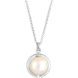 Elli Synthetische Perle Rund Klassik 925 Silber 50 Damen 