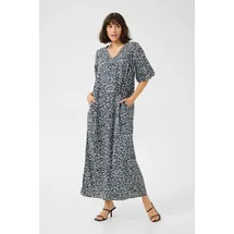 Kaffe Kleid Blusenkleid Graphic Print Blau/Weiß 46
