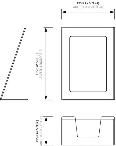 ab 10 Stk: A6 L-Ständer Hochformat Aufsteller Werbeaufsteller Tischständer Tischaufsteller A6