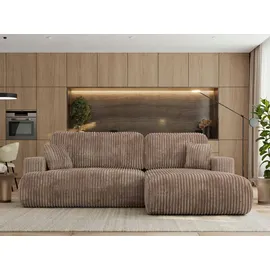 MKS Ecksofa OVO Cord 4-Sitzer Braun