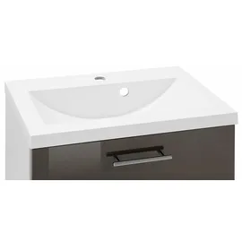 WELLTIME Waschbeckenunterschrank WELLTIME "Venedig", weiß (weiß, grau, grau), B:60cm H:54cm T:39cm, Schränke, Waschbeckenunterschrank, Badmöbel, Waschtisch inkl. Waschbecken, Breite 60 cm