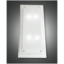 Fabas Luce Maggie Wandleuchte E27 2X60W Metall und Glas Weiss