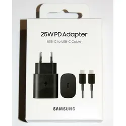 Samsung Schnellladegerät 25W mit USB-C-Ladekabel 1m schwarz