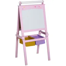 Homcom Kinderstaffelei, Rosa Holz, 50.5x118x58.5 cm,