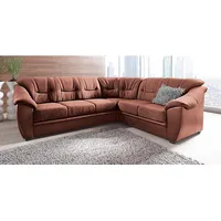 Ecksofa SIT & MORE "Savona L-Form" Sofas Gr. B/H/T: 262cm x 90cm x 212cm, Kunstleder SOFTLUX, langer Schenkel links, ohne Bettfunktion, braun (kastanie) wahlweise mit Bettfunktion, inklusive Federkern, frei im Raum stellbar