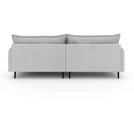 Home Affaire Ecksofa HOME AFFAIRE "ALEXANDRIA mit Recamiere rechts oder links bestellbar, moderne Bezüge", grau (hellgrau), B:246cm H:86cm T:190cm, 100% Polyester, Sofas, Ecksofa, L-Form mit Wellenunterfederung, Maße: B/H/T 246/86/190 cm
