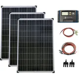 Set 3x100w Poly Solar Modul 20a Laderegler Gelb Kabel Stecker