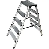 Alu Trittleiter Aluleiter Klapptritt Haushaltsleiter 5 stufig 103cm klappbar