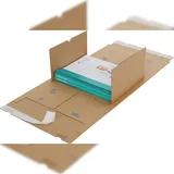 TransPak Medienverpackung Gigafix, 350x320x20-100mm braun, Sk-verschluss Transpak,