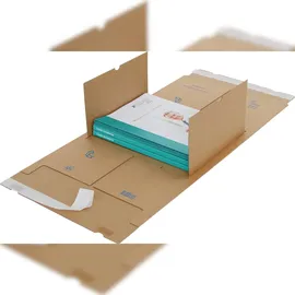 TransPak Medienverpackung Gigafix, 350x320x20-100mm braun, Sk-verschluss Transpak,