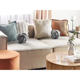 Beliani Dekokissen MALNI 19 x 19 cm Grau