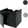 Mendler Waschbeckenunterschrank 59,0 x 48,0 x 46,0 cm Schwarz