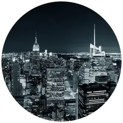 K&L Wall Art Vliestapete »Runde Vliestapete«, New York Skyline Loft, mehrfarbig, matt - bunt