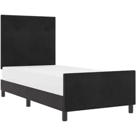vidaXL Boxspringbett 90 x 200 cm Schwarz