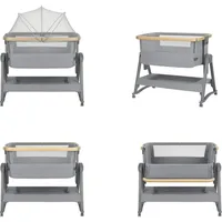 KIKKABOO Nanna 2 Beistellbett - Grey - One Size