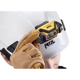 Petzl PIXA Professionelle LED-Stirnlampe, 450 Lumen, IP68 Wasserdicht, Schwarz/Gelb, batteriebetrieben