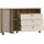 Forte Sideboard "Killarney", beige (mauvella eiche, sand), B:138,1cm H:87cm T:42cm, Dekorfolie, MDF, Metall, Spanplatte, Sideboards, Sideboard, Stauraum, Soft Close, Metallgriffe