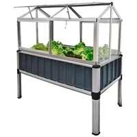DEMA Hochbeet Eden 114x61x129cm mit Gewächshausaufsatz Stabil Für Balkon und Garten