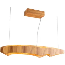 Horizon LED Pendelleuchte 100cm aus Teak Holz