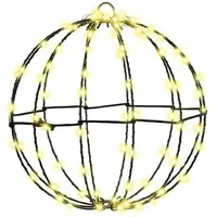 VidaXL Ball mit 96 LEDs Warmweiß 30 cm Metall