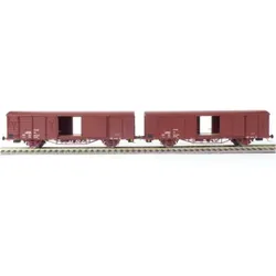 EXACT TRAIN EX20468 H0 2er-Set Güterwagen Gbs 258 EUROP 7 Sicken mit Beladung,, DB, Ep. V