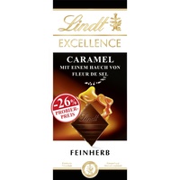 Lindt Schokolade Excellence Tafel | Edelbitter | Caramel mit einem Hauch von Fleur de Sel | 100 g