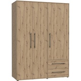 Forte Kleiderschrank Mokkaris 145 x 200 cm Holzoptik Artisan-Eiche