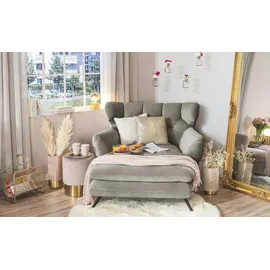 jette home Longseat-Sessel Samt 130 x 95 x 160 cm Grau