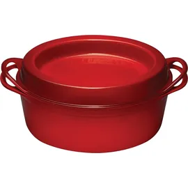 Le Creuset Doufeu Bräter 32 cm oval kirschrot