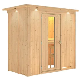 Karibu Variado inkl. 9 kW Ofen + ext. Steuerung + Dachkranz