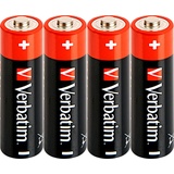 Verbatim Batterie Alkaline, Mignon, AA LR06, 1.5V Premium, Shrinkwrap (4-Pack)