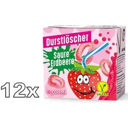 Durstlöscher Saure Erdbeere Erfrischungsgetränk 12x500ml