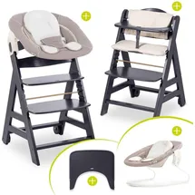 hauck Beta Plus Dark Grey 5-tlg. Newborn Set - Beige