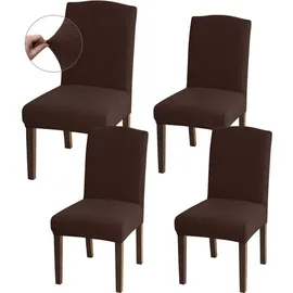luxuskollektion Stuhlhusse Jacquard Bronze 4er Set