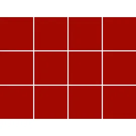 Queence Fliesenaufkleber Unifarben rot 15cm x 15cm 12er Set
