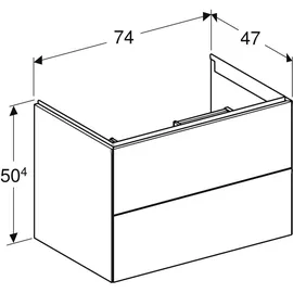 Geberit ONE Waschtischunterschrank 2 Laden