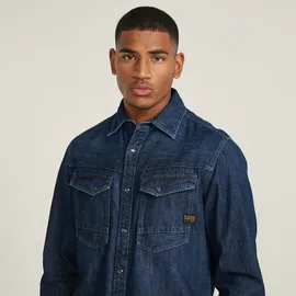 G-Star Dakota Slim Langarmhemd Blau L