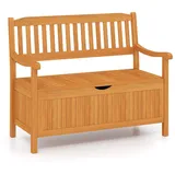 Holz Gartenbank mit Stauraum für 2-Sitzer bis 360kg Belastbar Holzbank Balkonban